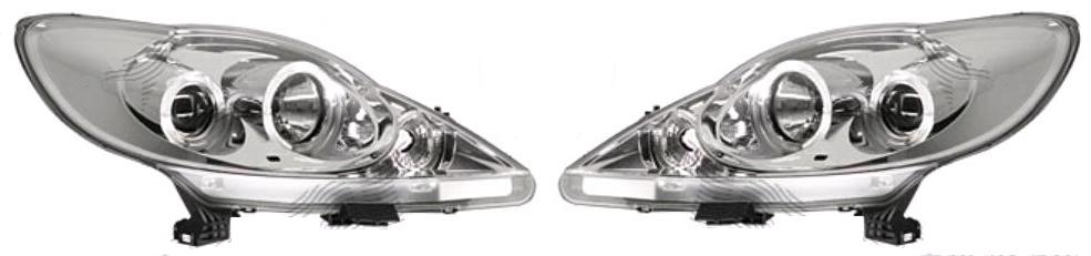 Пежо 107 206 фары тюнинг 207, 307, 407 тюнинг PEUGEOT фонари, фары ...